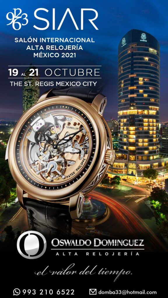 Todo listo para el SIAR 2021 El Salón Internacional de la Alta Relojería de México (SIAR) se llevará a cabo del 19 al 21 de octubre en el hotel St. Regis de la ciudad de México. https://larevistadelsureste.com