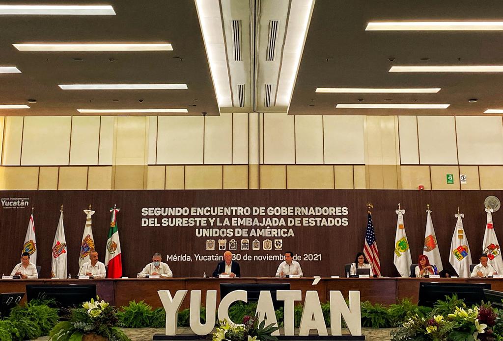 Realizan Segundo Encuentro de Gobernadores del Sureste en Mérida