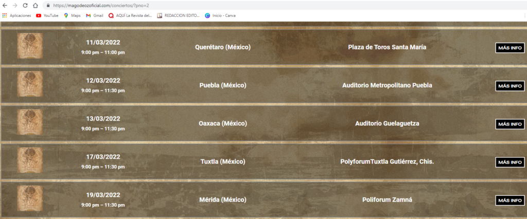 Mago De Oz Conciertos