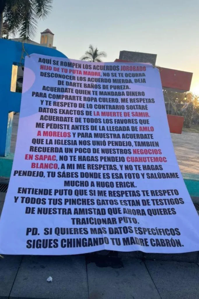 Iglesia de morelos confirmó reunión de cuauhtémoc blanco con narcos del cjng en misa de la virgen la revista del sureste mx Manta Cuau Morelos